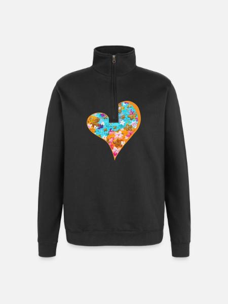 FrühlingsBlüten - Sonja Ariel von Staden - Quarter-Zip Sweatshirt - black