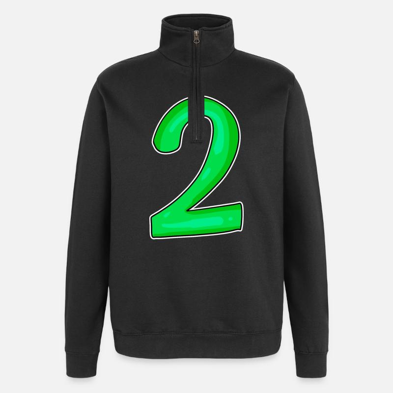 2 - Sweat à zip 1/4 - noir