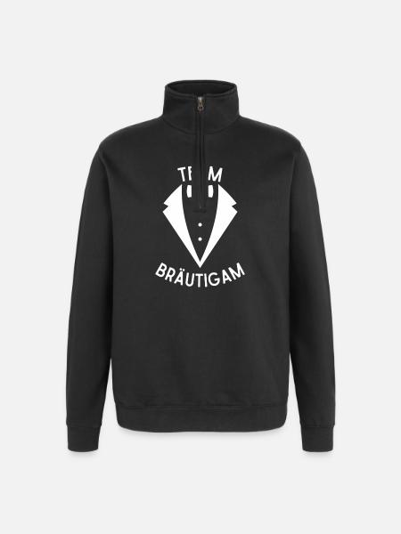 TEAM GROOM - Quarter-Zip Sweatshirt - black