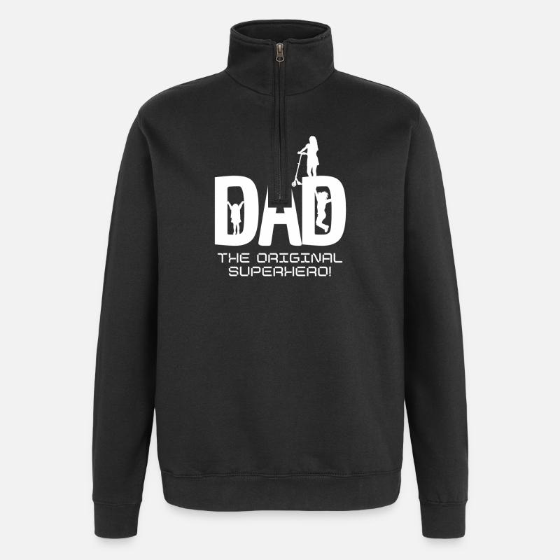 DAD - Quarter-Zip-Sweatshirt - Schwarz