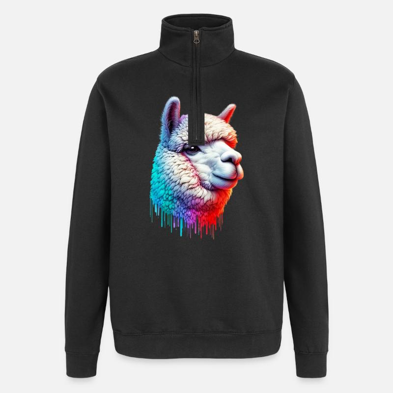 Alpaga - Sweat à zip 1/4 - noir