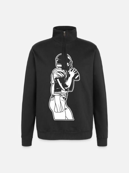 Football Lovers - Quarter-Zip Sweatshirt - black