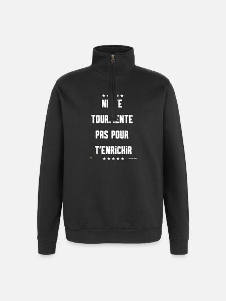 The torments of life - Quarter-Zip Sweatshirt - black