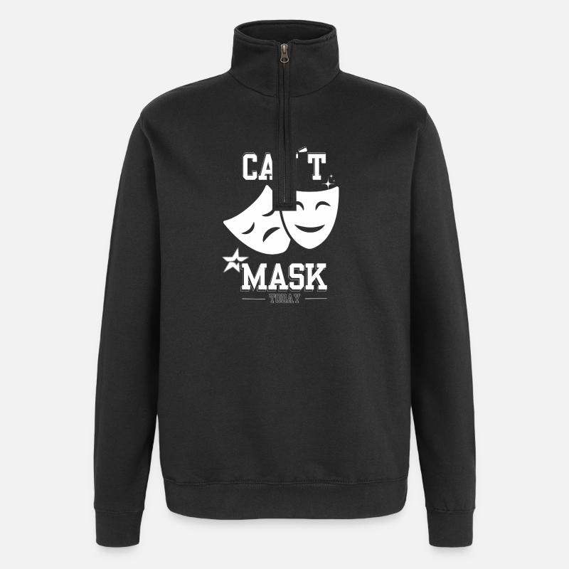 Can't Mask Today – Neurodivergent Energy Drain - Quarter-Zip Sweatshirt - black