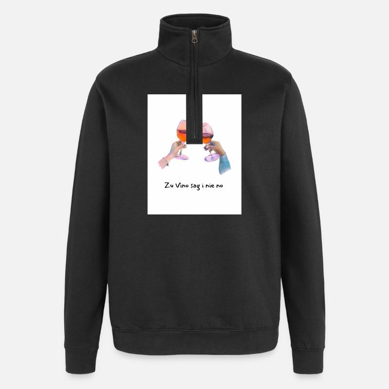 Vino - Sweat à zip 1/4 - noir