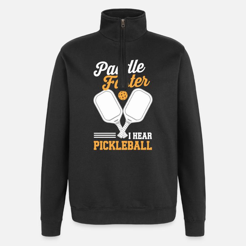 Paddle Faster J’entends Pickleball Paddle Racket - Sweat à zip 1/4 - noir