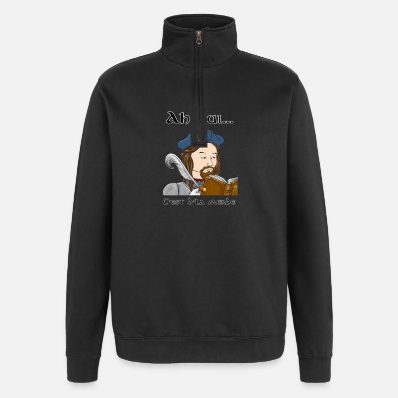 C'est d'là merde - Sweat à zip 1/4 - noir