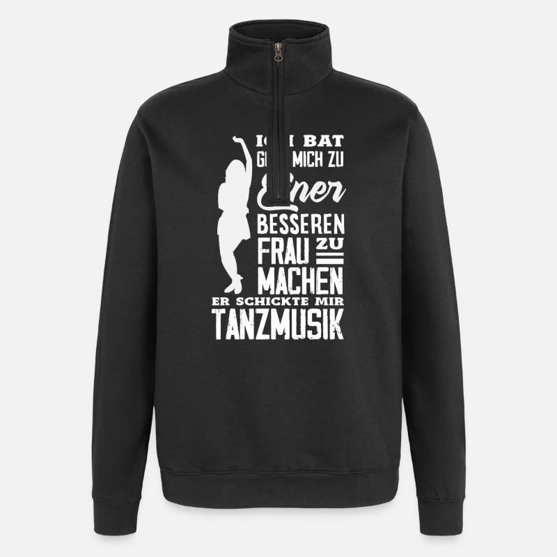 Tanzen - Quarter-Zip-Sweatshirt - Schwarz