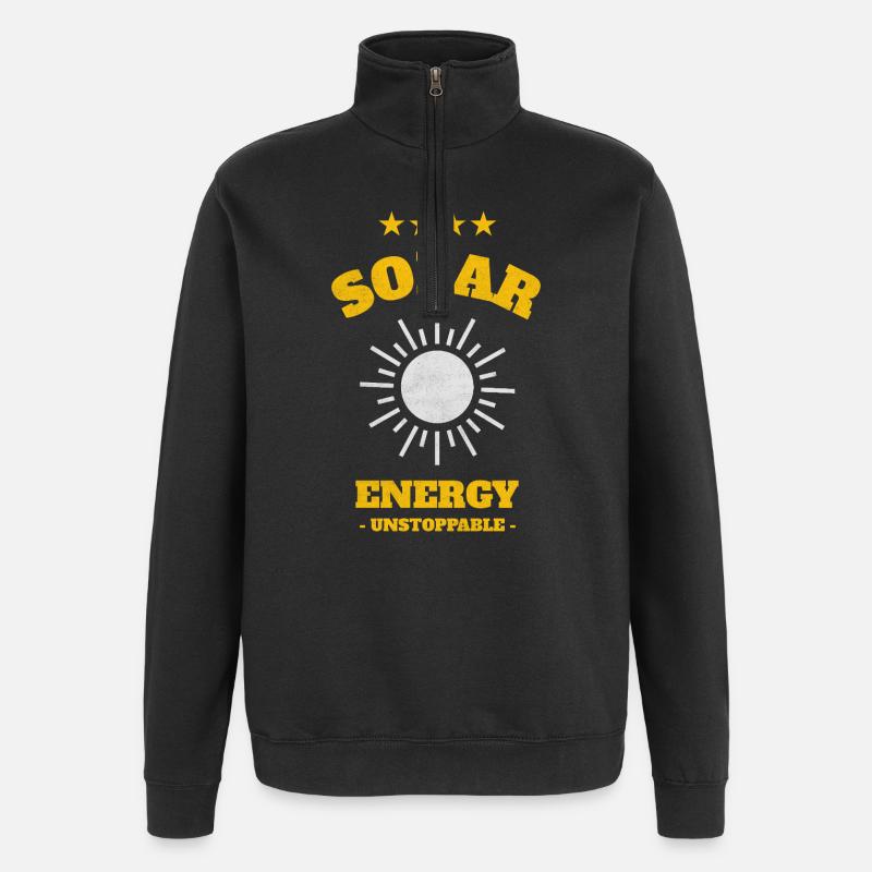 Solarenergie Unaufhaltsam  - Quarter-Zip-Sweatshirt - Schwarz