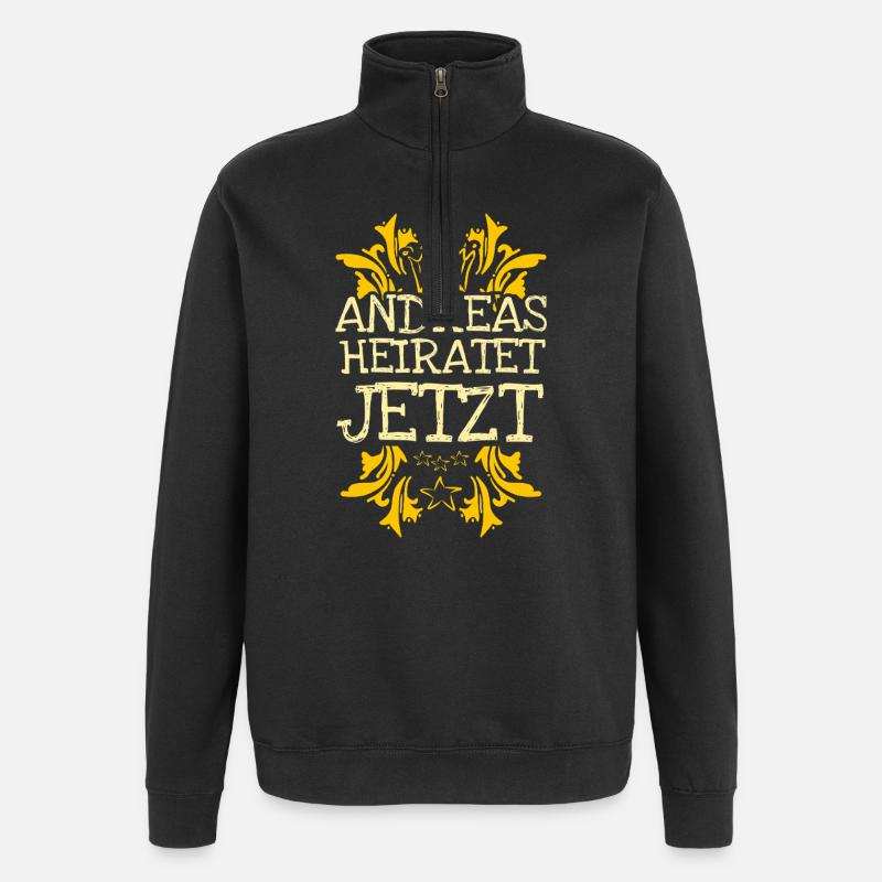 Cadeau pour Andreas - Sweat à zip 1/4 - noir