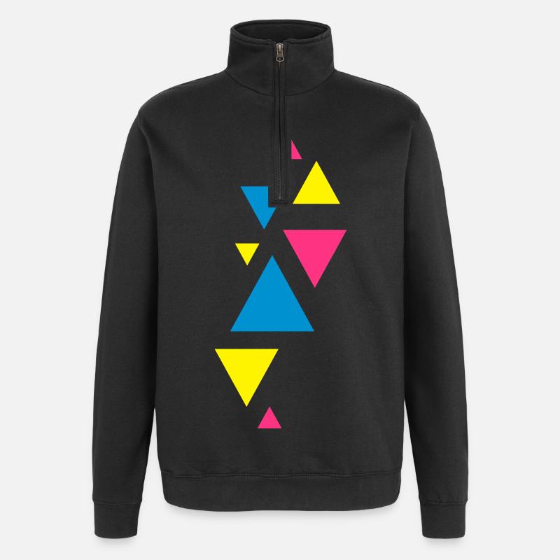 three eckedesign forms hipster - Quarter-Zip Sweatshirt - black