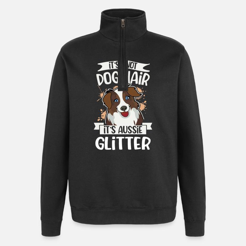 Australian Shepherd - Sweat à zip 1/4 - noir