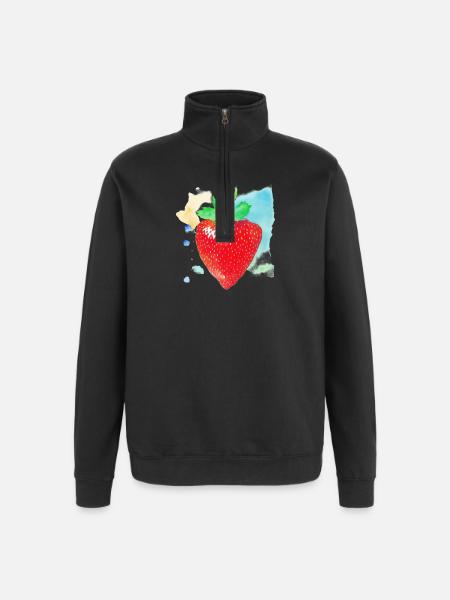 Fraise - Sweat à zip 1/4 - noir
