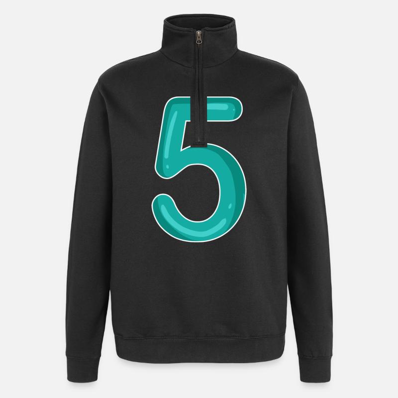 5 - Sweat à zip 1/4 - noir