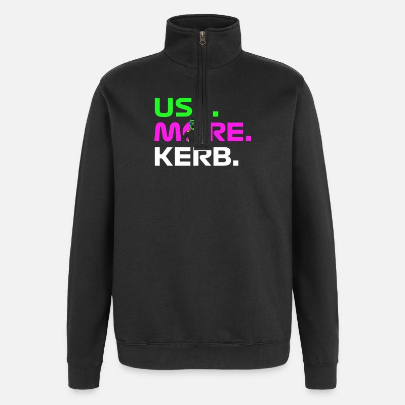 USE. MORE. KERB. - Quarter-Zip Sweatshirt - black