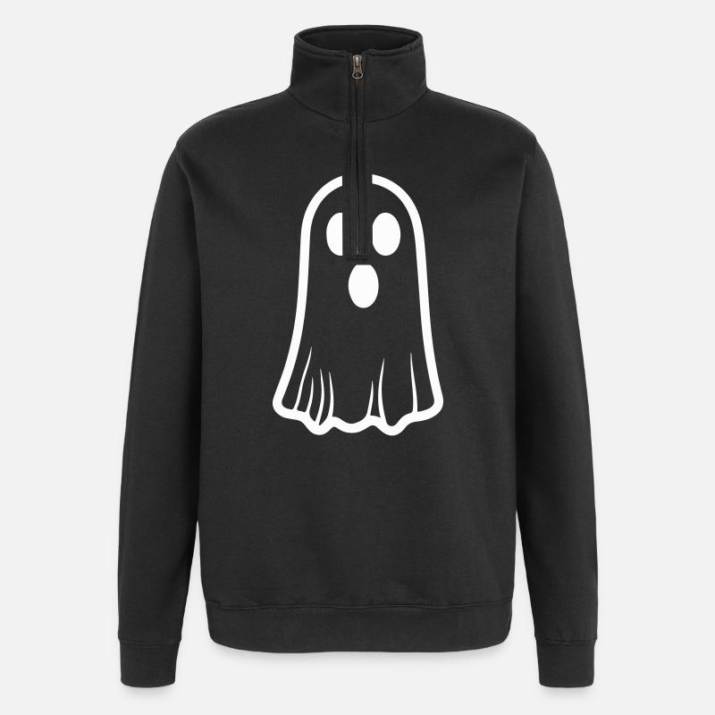 Ghost - Quarter-Zip Sweatshirt - black