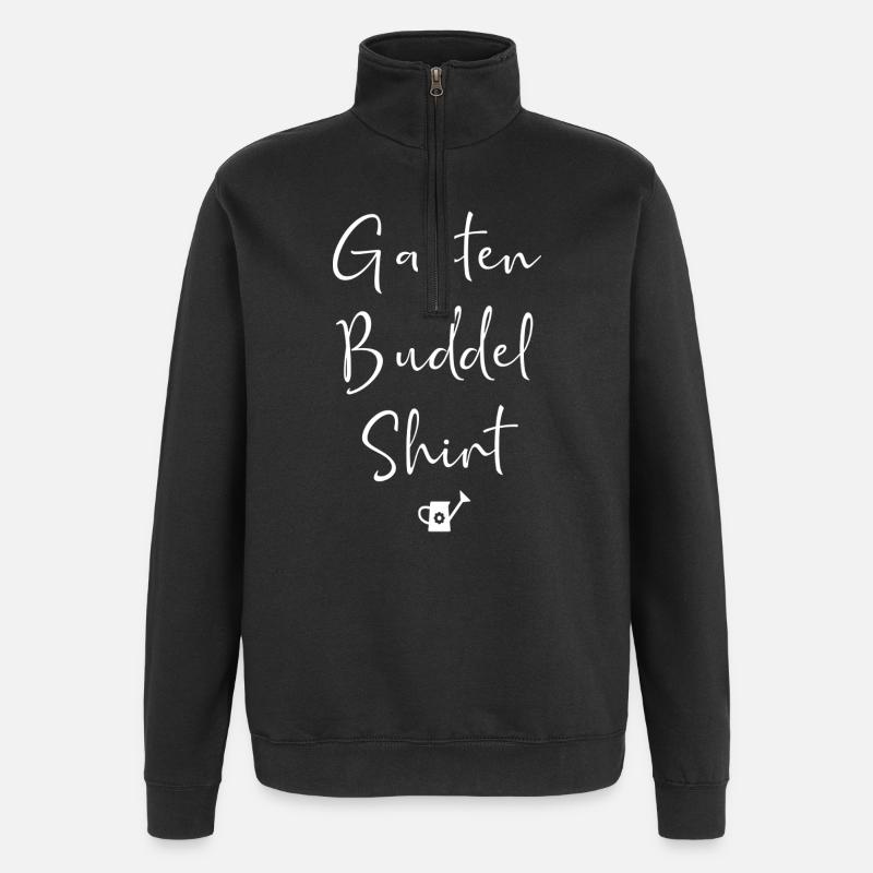 Garten Buddel Shirt - Quarter-Zip-Sweatshirt - Schwarz