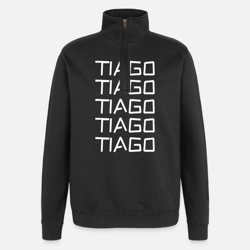 Tiago as a bachelor - Quarter-Zip Sweatshirt - black