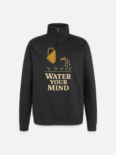 Funny garden humor, plant lover, - Quarter-Zip Sweatshirt - black