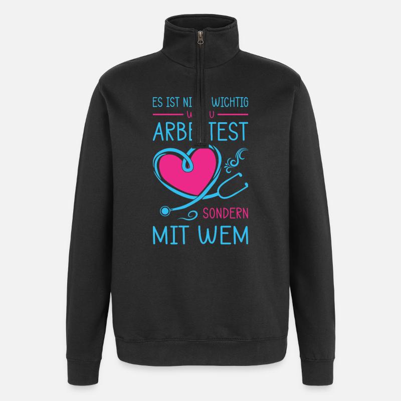 Infirmière Cadeaux Infirmière Infirmière Drôle - Sweat à zip 1/4 - noir