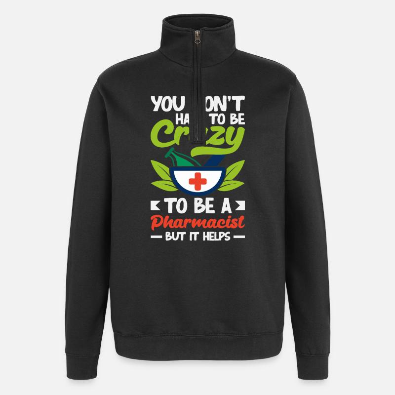 Pharmacist Pharmaceutical Technical - Quarter-Zip Sweatshirt - black