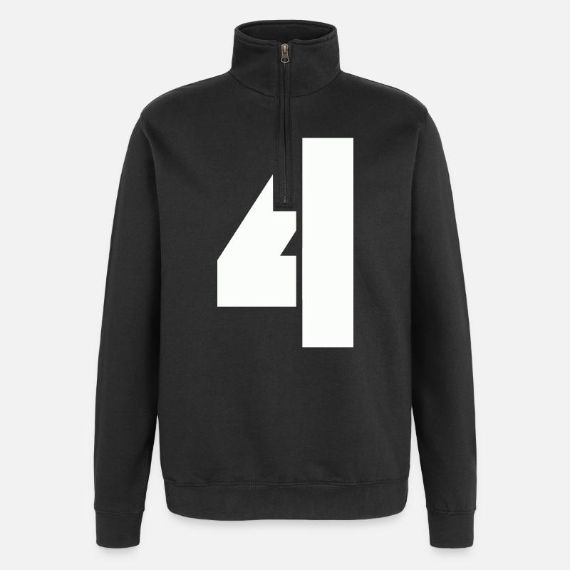 4 - Sweat à zip 1/4 - noir