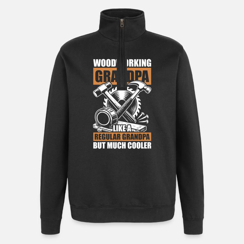 Grand-père menuisier Menuisier charpentier charpentier - Sweat à zip 1/4 - noir