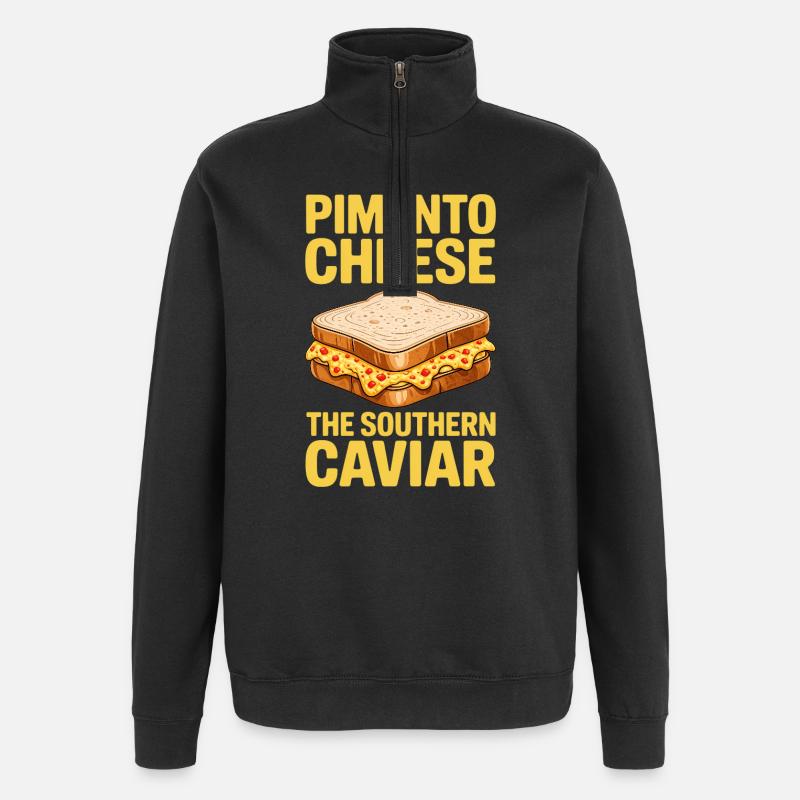 Pimento Cheese Sandwiches Gift - Quarter-Zip Sweatshirt - black