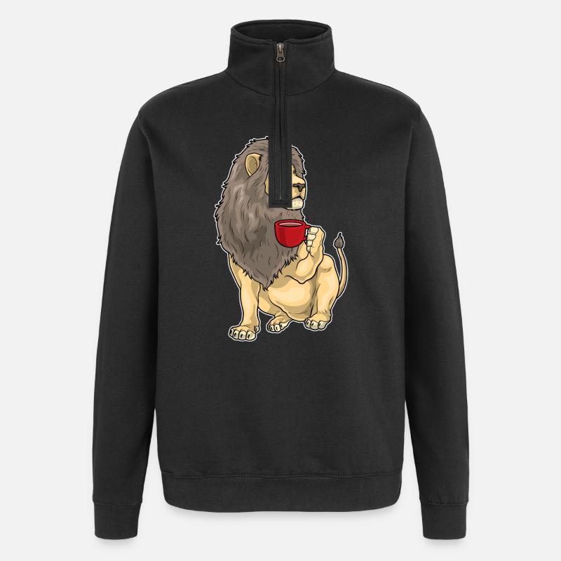 Tasse à café Lion - Sweat à zip 1/4 - noir