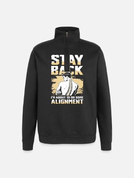 Retreat I'm doing an alignment - Quarter-Zip Sweatshirt - black