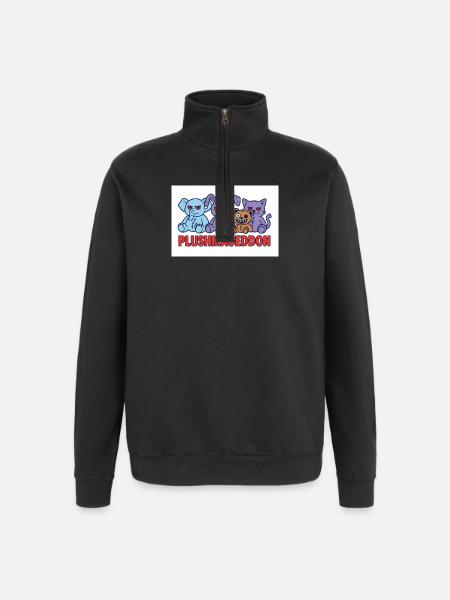 Plushmageddon - Quarter-Zip-Sweatshirt - Schwarz