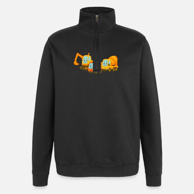 Building site - Quarter-Zip Sweatshirt - black