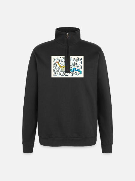Follow the Path - Quarter-Zip Sweatshirt - black