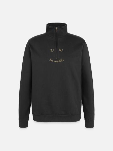 I can't I have gardening - Quarter-Zip Sweatshirt - black