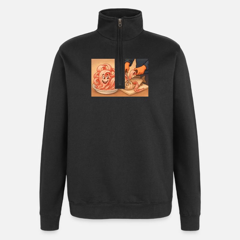 Struganina - Weiter Norden - Quarter-Zip-Sweatshirt - Schwarz
