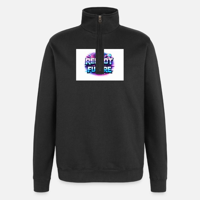 Reboot the Future Neon - Quarter-Zip Sweatshirt - black