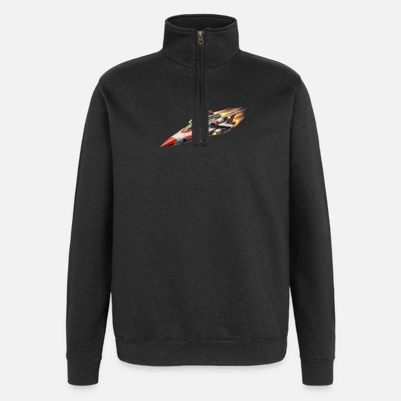 Logo du chasseur stellaire / vaisseau spatial - Sweat à zip 1/4 - noir