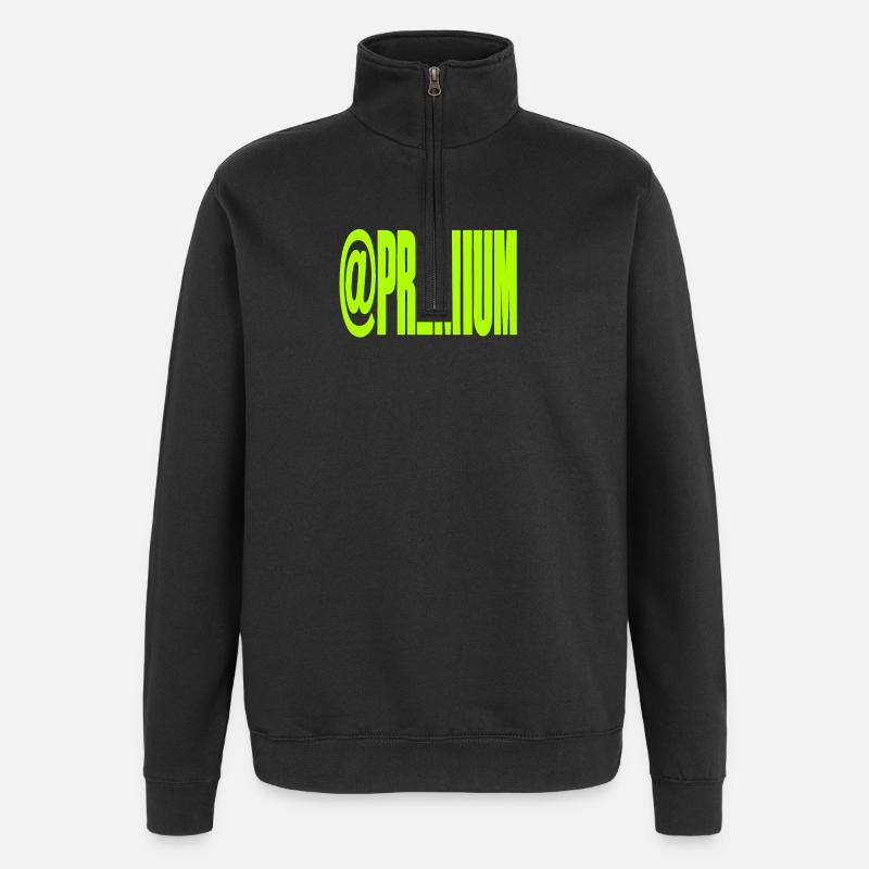 Premium @Symbool Neon Bold - Sweat à zip 1/4 - noir