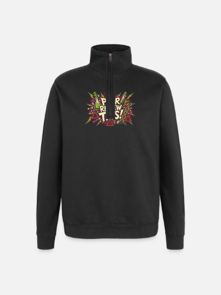 Peer Review This! Comic Lab Chaos - Quarter-Zip Sweatshirt - black