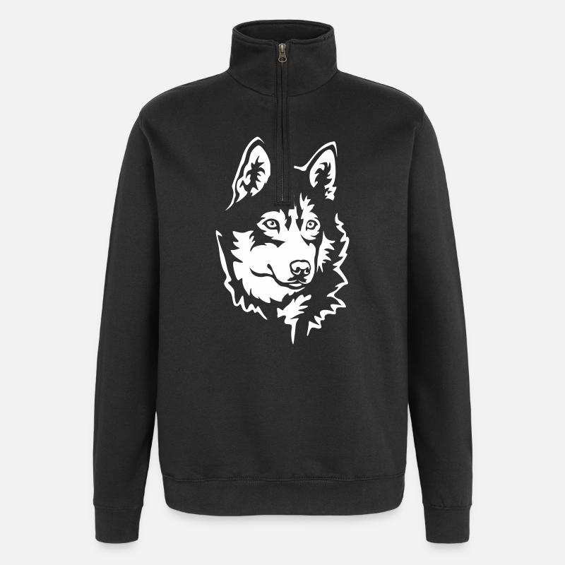 Husky Head "Black Edition" - Quarter-Zip Sweatshirt - black