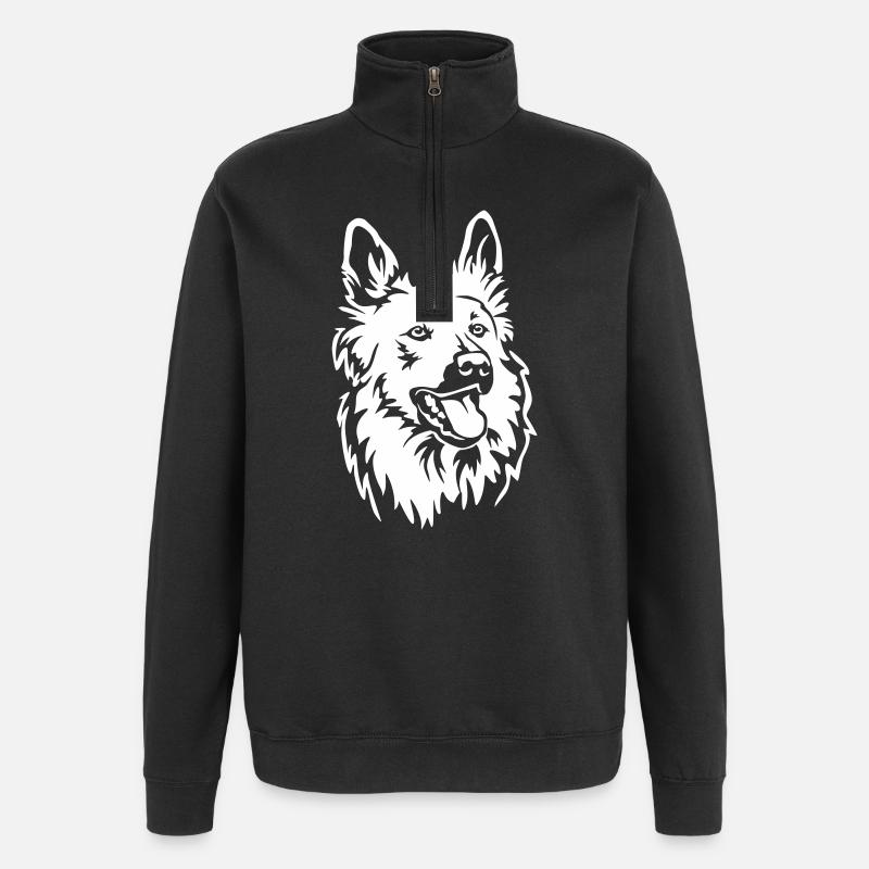 Harzer Fuchs Head "Black Edition" - Quarter-Zip Sweatshirt - black