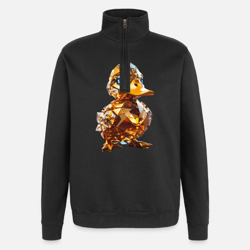 Canard de cristal - Sweat à zip 1/4 - noir