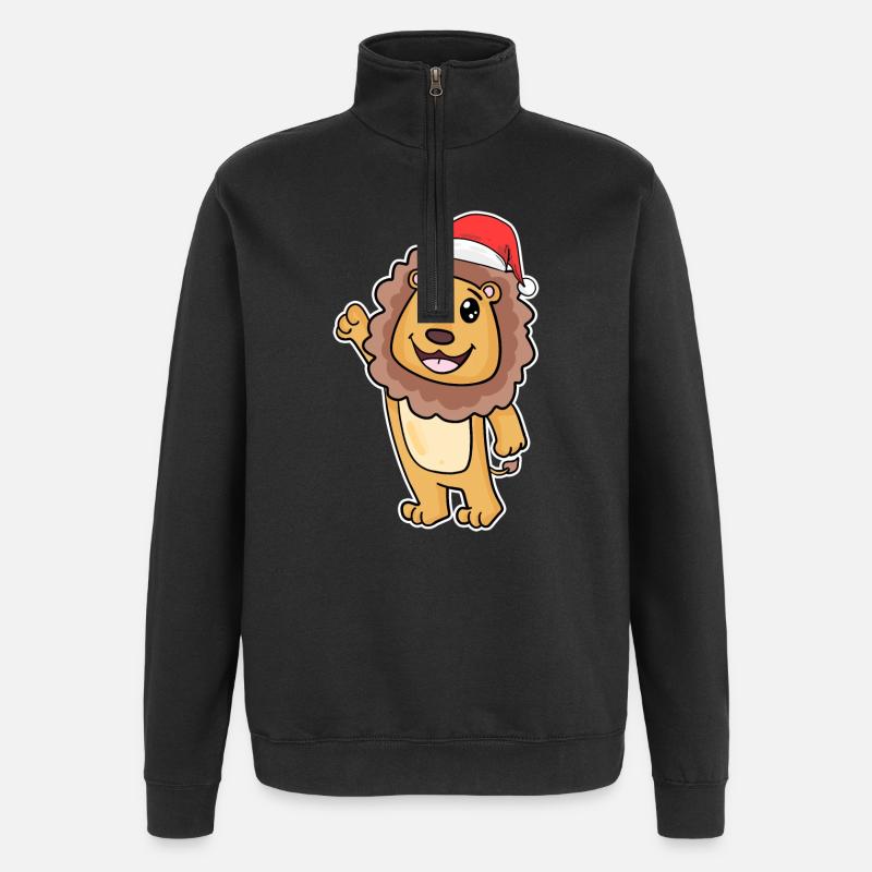 Leo Christmas - Quarter-Zip Sweatshirt - black