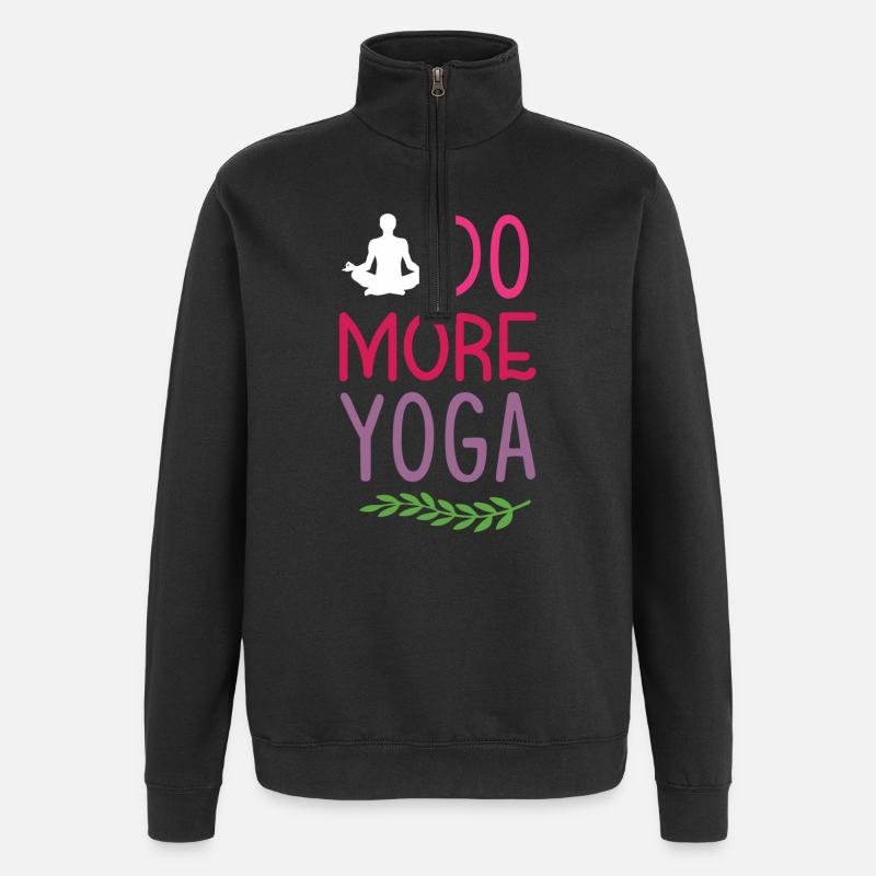 Vers plus de yoga - Sweat à zip 1/4 - noir
