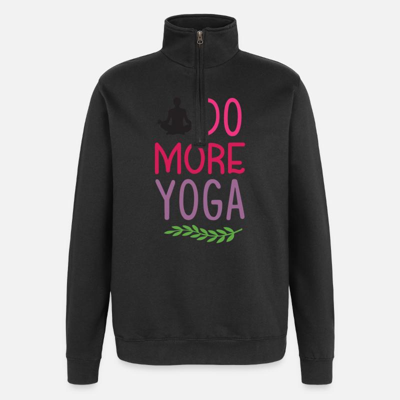 Faites plus de yoga - Sweat à zip 1/4 - noir