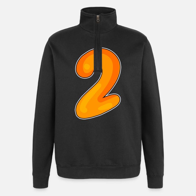 2 - Sweat à zip 1/4 - noir