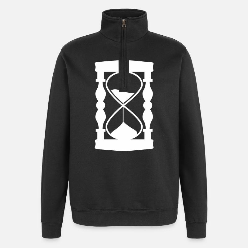 Sanduhr - Quarter-Zip-Sweatshirt - Schwarz