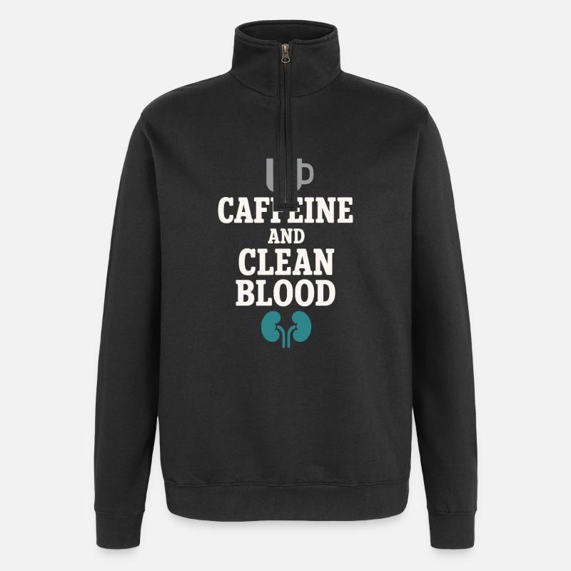 Dialyse Schwester Tech Nierenpflege Nephrologie - Quarter-Zip-Sweatshirt - Schwarz