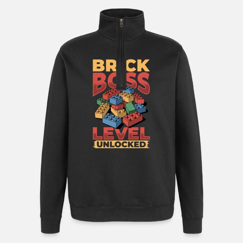 Blocs de construction Enfants Brick Builder - Sweat à zip 1/4 - noir
