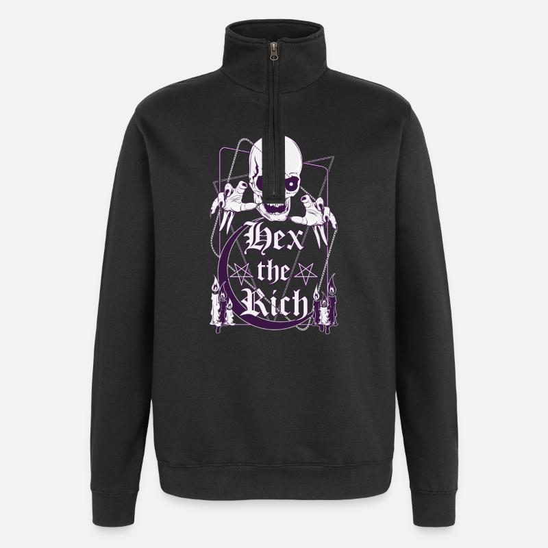 Hex le Riche - Sweat à zip 1/4 - noir